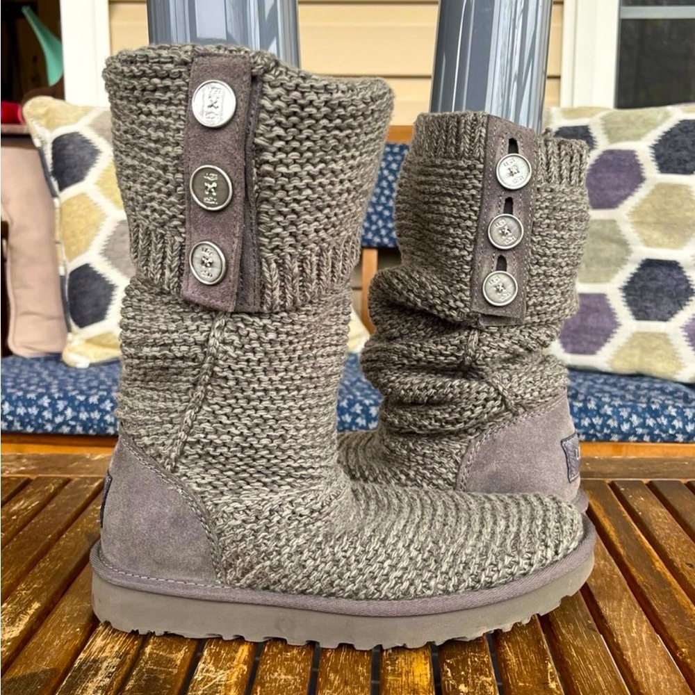 Ugg Purl Cardy Knit Boots, sz 7